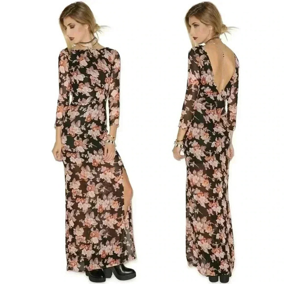 NWT For Love & Lemons Autumn Maxi Dress Size Small - Picture 13 of 13